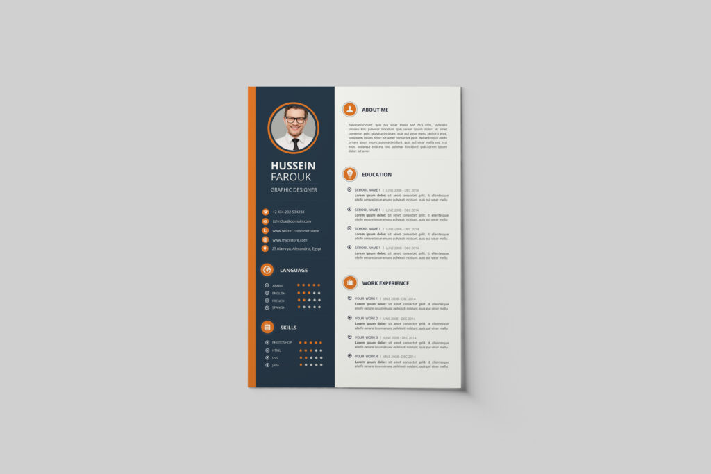 Best clean modern CV template in Microsoft Word format, available for download and easy customization for professional resumes.