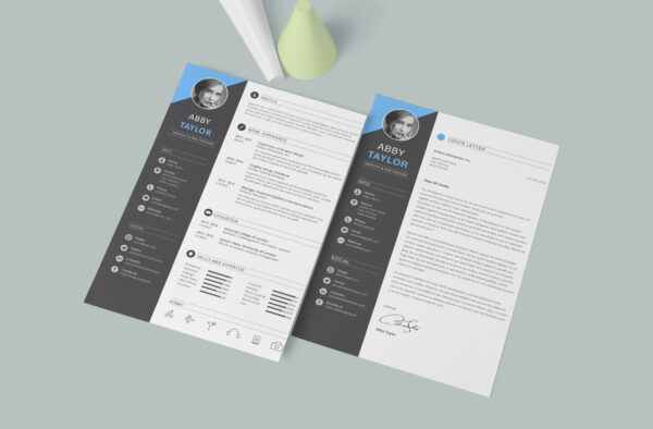 Minimalist and clean elegant resume template with professional formatting