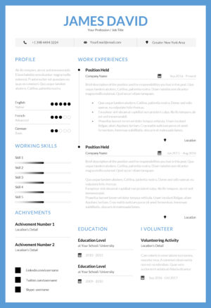 Clean Junior Resume CV Template to download in Microsoft Word, featuring a modern and minimalist design, customizable sections, and professional layout for entry-level job applications.