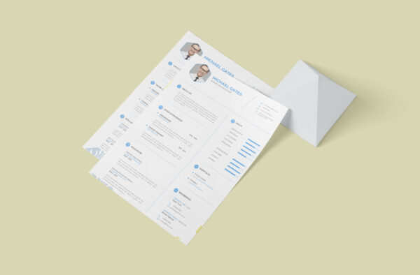 Clean One-Page CV Template that highlights your skills, experience, and achievements in a concise, easy-to-read format.