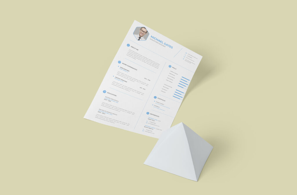 Clean and Modern Resume Design that showcases your skills and experience with clarity and style.