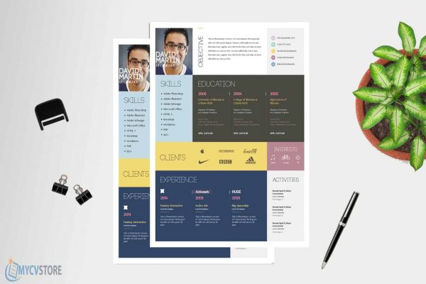 Clean Colorful Resume Template