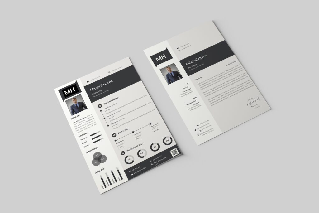 A downloadable Minimalist Resume Template, featuring a simple, clean design with clearly defined sections for contact information, skills, experience, and education, perfect for job applicants seeking a professional look.