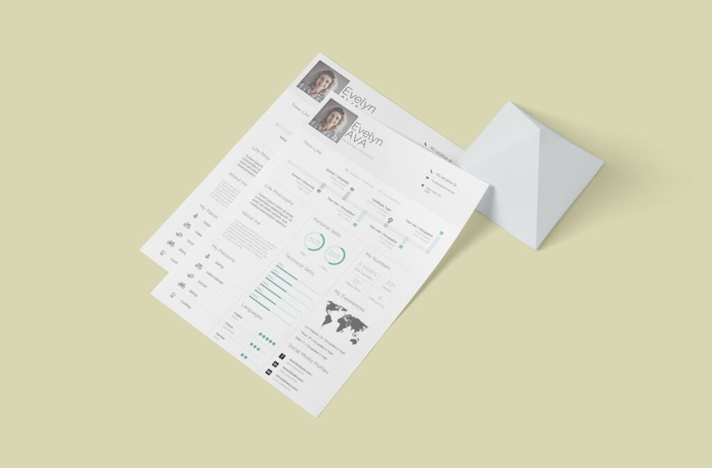 Executive Infographic Template with a sophisticated and polished design, featuring clear sections, professional visuals, and customizable elements to highlight leadership skills and achievements.