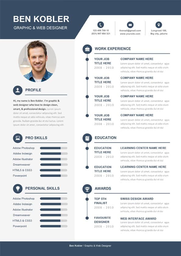 professional resume template free download doc
