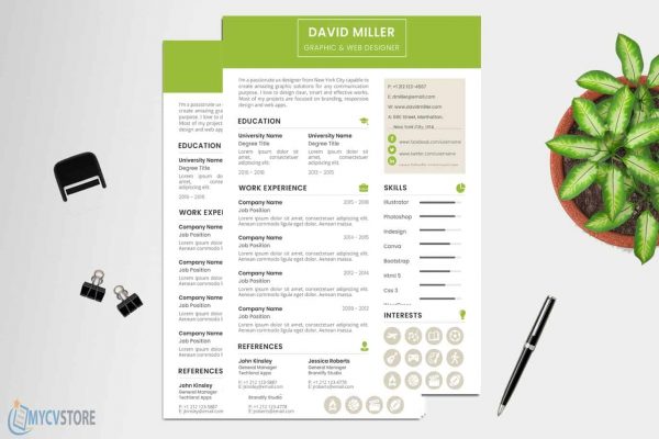 Modern Designer CV Template