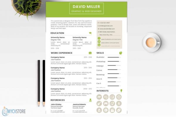 Modern Designer CV Template