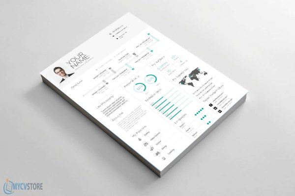 Clean Infographic Resume Template