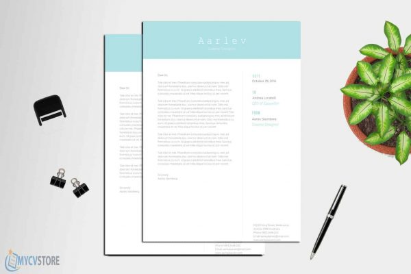 Creative Minimalist Cover Letter