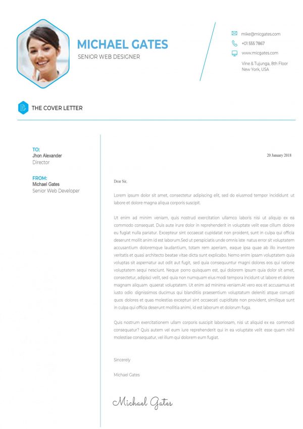 Clean Cover Letter Template