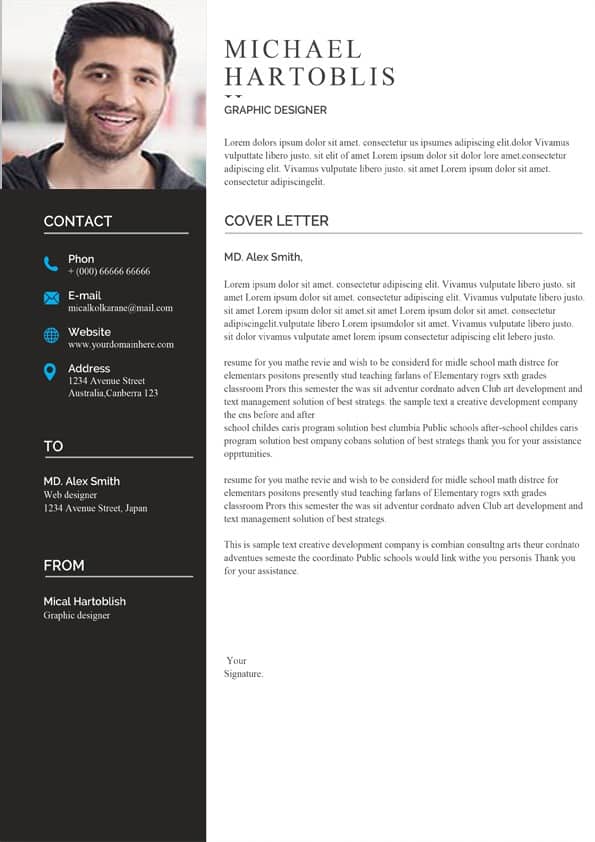 Classic Design Cover Letter - Downloadable Cover Letter ... (595 x 842 Pixel)