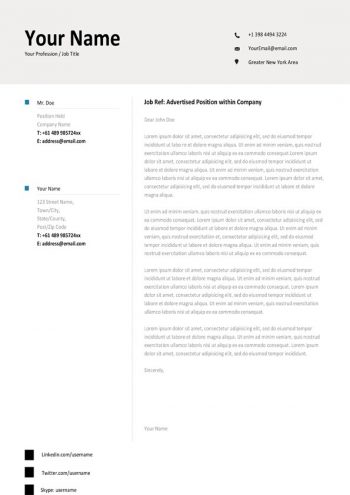 Junior Cover Letter Template - Downloadable Cover Letter Template