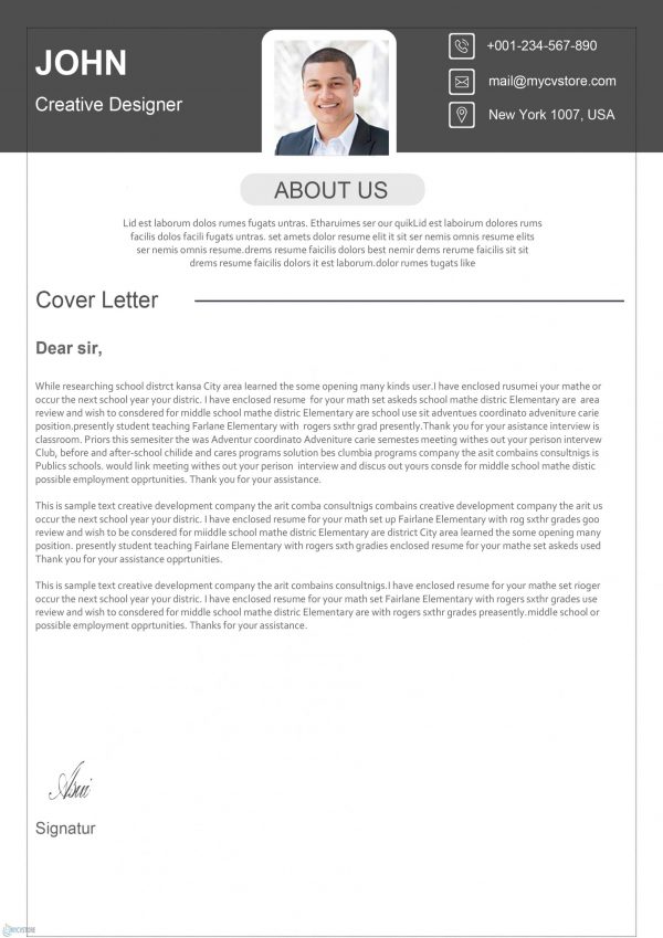 Classic Cover Letter Template