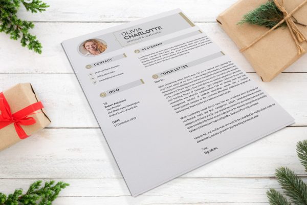 Infographic Cover Letter Design