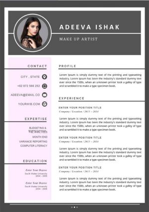 art resume templates for free