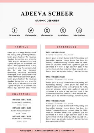 Scheer Resume Template