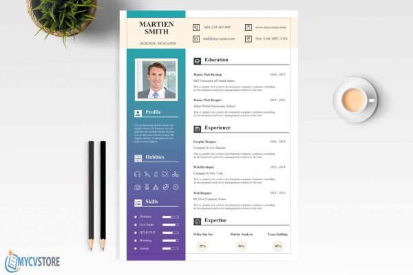 Stationary Resume Template