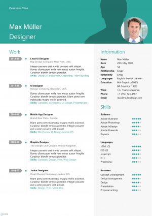 Swiss Style Resume Template