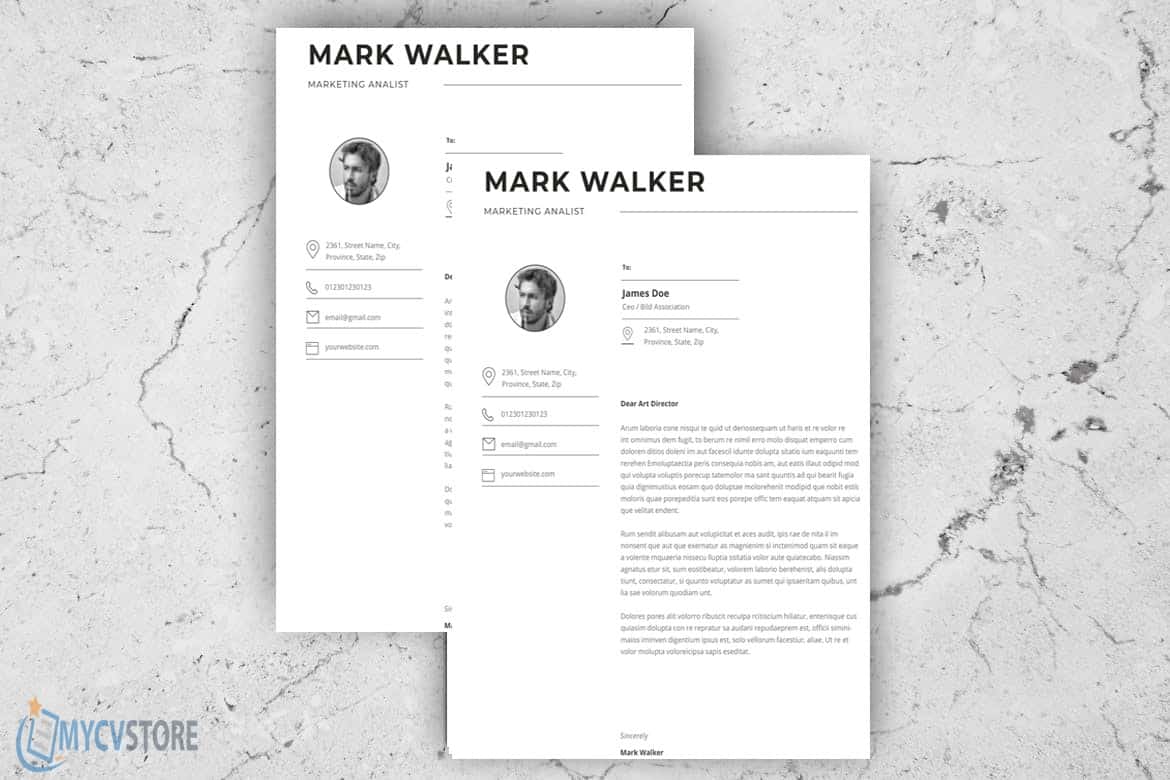 Marketing Analyst Cover Letter Downloadable Cover Letter Template   Cover 3 4 1 