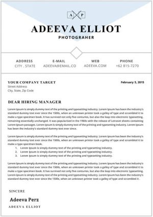 Editable Cover Letter Template