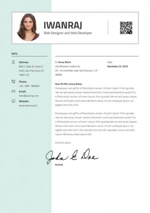 Graphic Designer Cover Letter Template