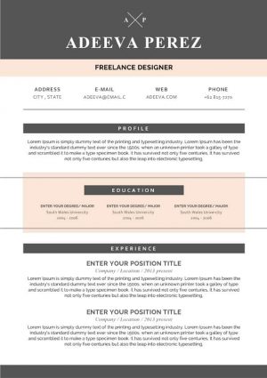 Simple Design Resume Template