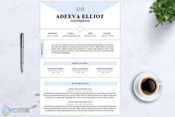 Photographer Resume Template