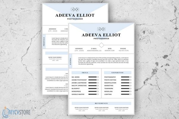 Photographer Resume Template