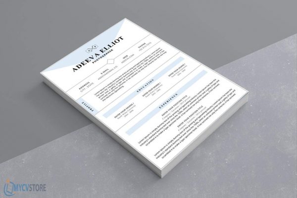 Photographer Resume Template