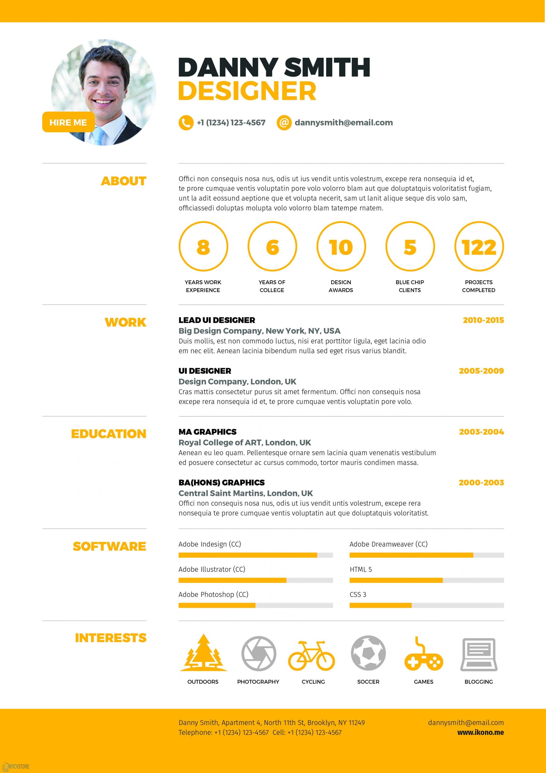 graphic design resume template free download