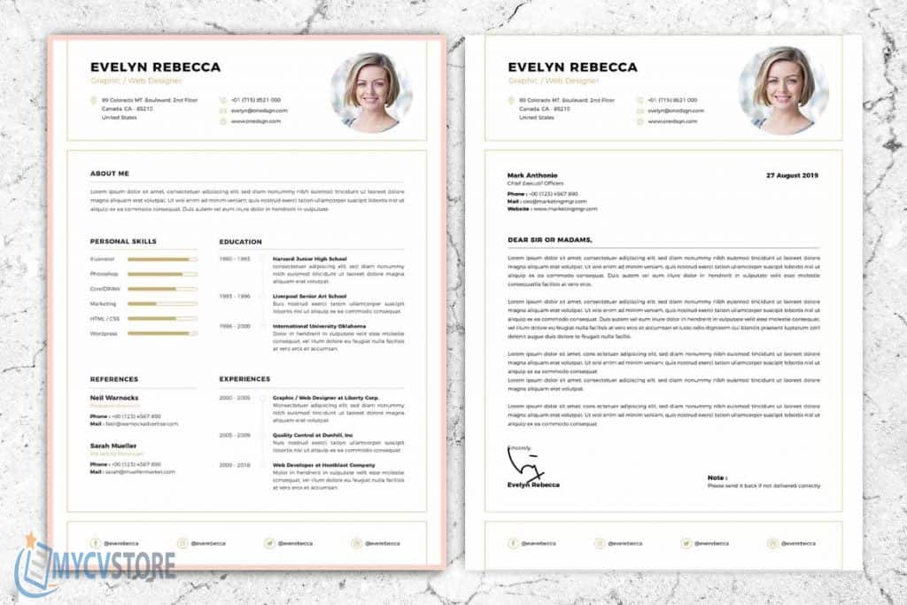 Clean Graphic Designer Resume