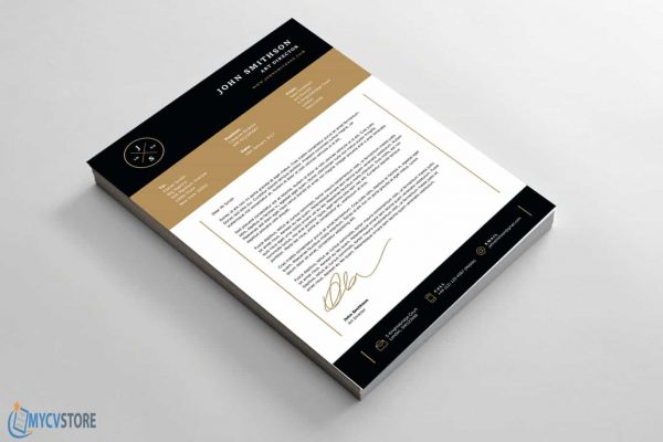 Clean Bold Cover Letter Template