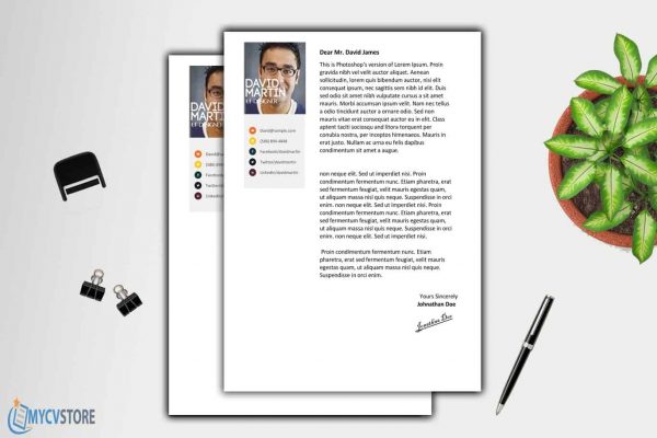 Clean Colorful Cover Letter Template