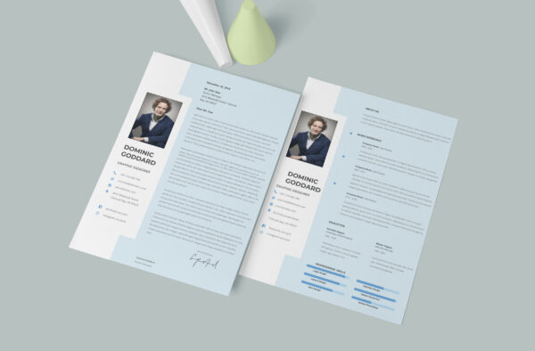 A creatively designed cover letter template with unique styling, ideal for designers looking to stand out.