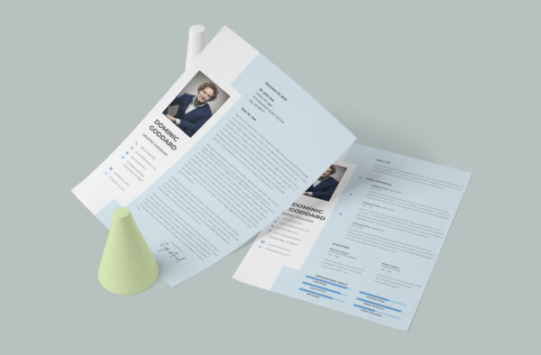 A minimalist designer cover letter template featuring a clean and simple layout for a professional presentation.