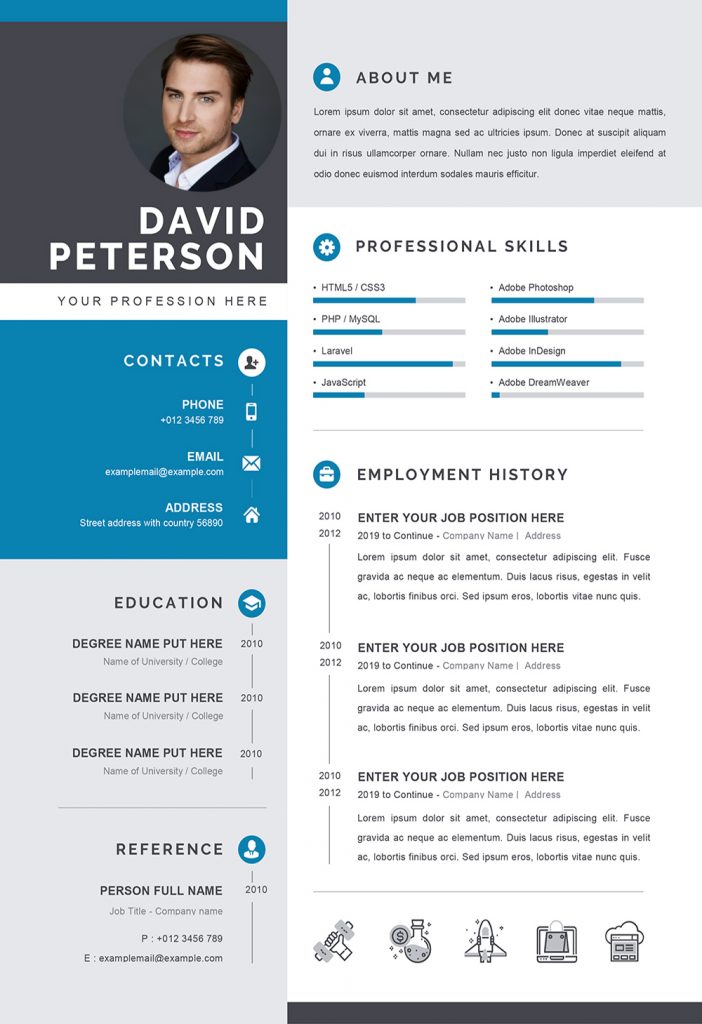 Professional CV Template In Word Format Editable CV Word