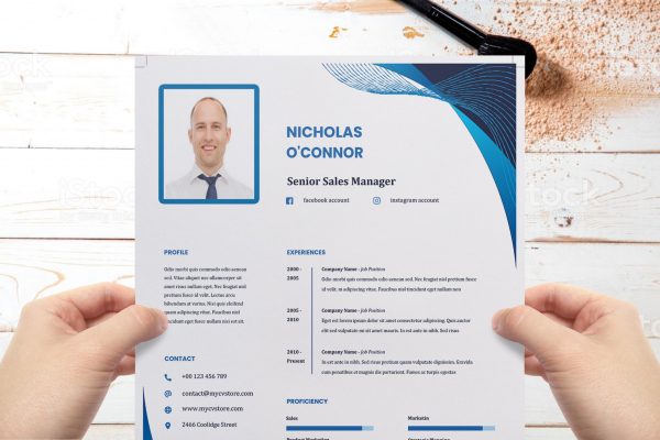 Clean Resume CV Template Word Format