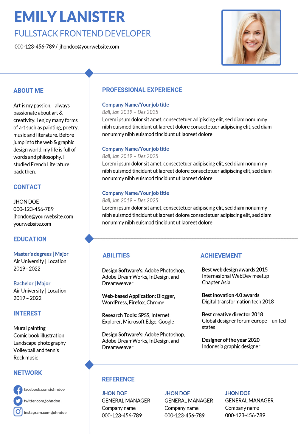 clean-word-resume-template-download-professional-design-word-format
