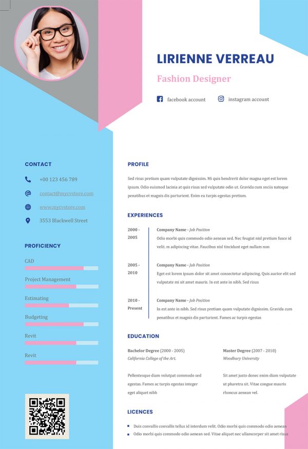 Creative Infographic Resume Word Format