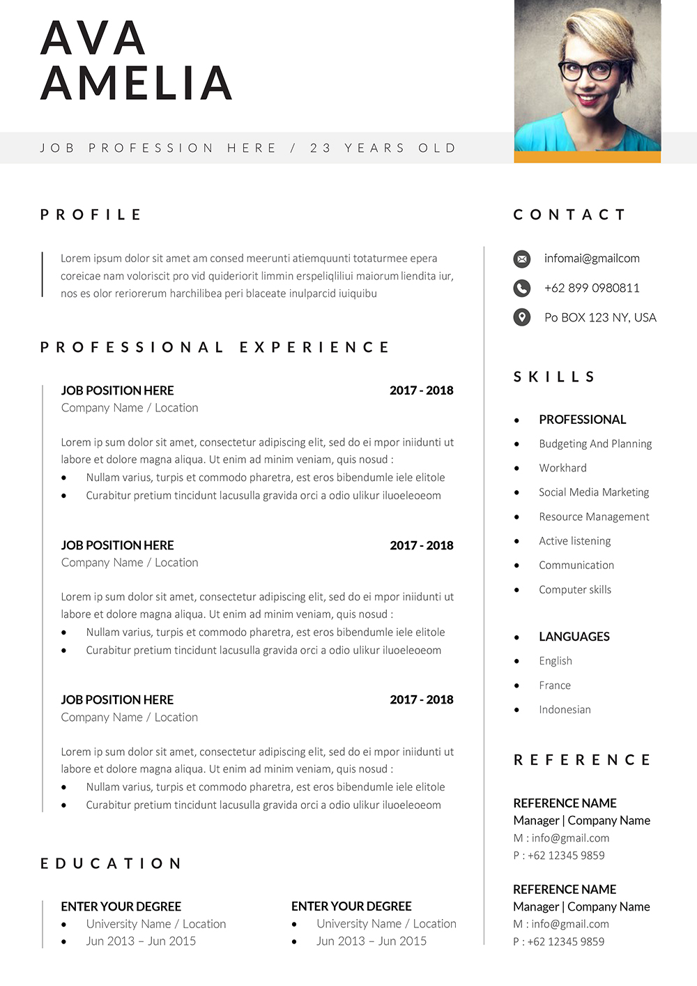 Ats Friendly Resume Template Free Download Get What You Need For Free