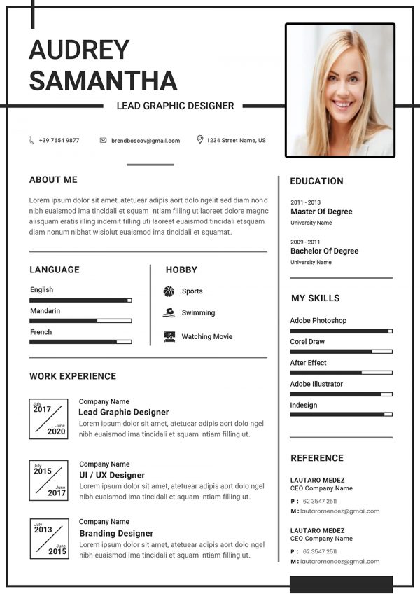 Assistant Curriculum Vitae Template