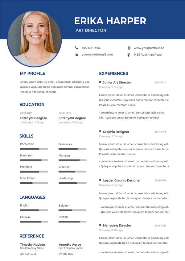 creative cv word format