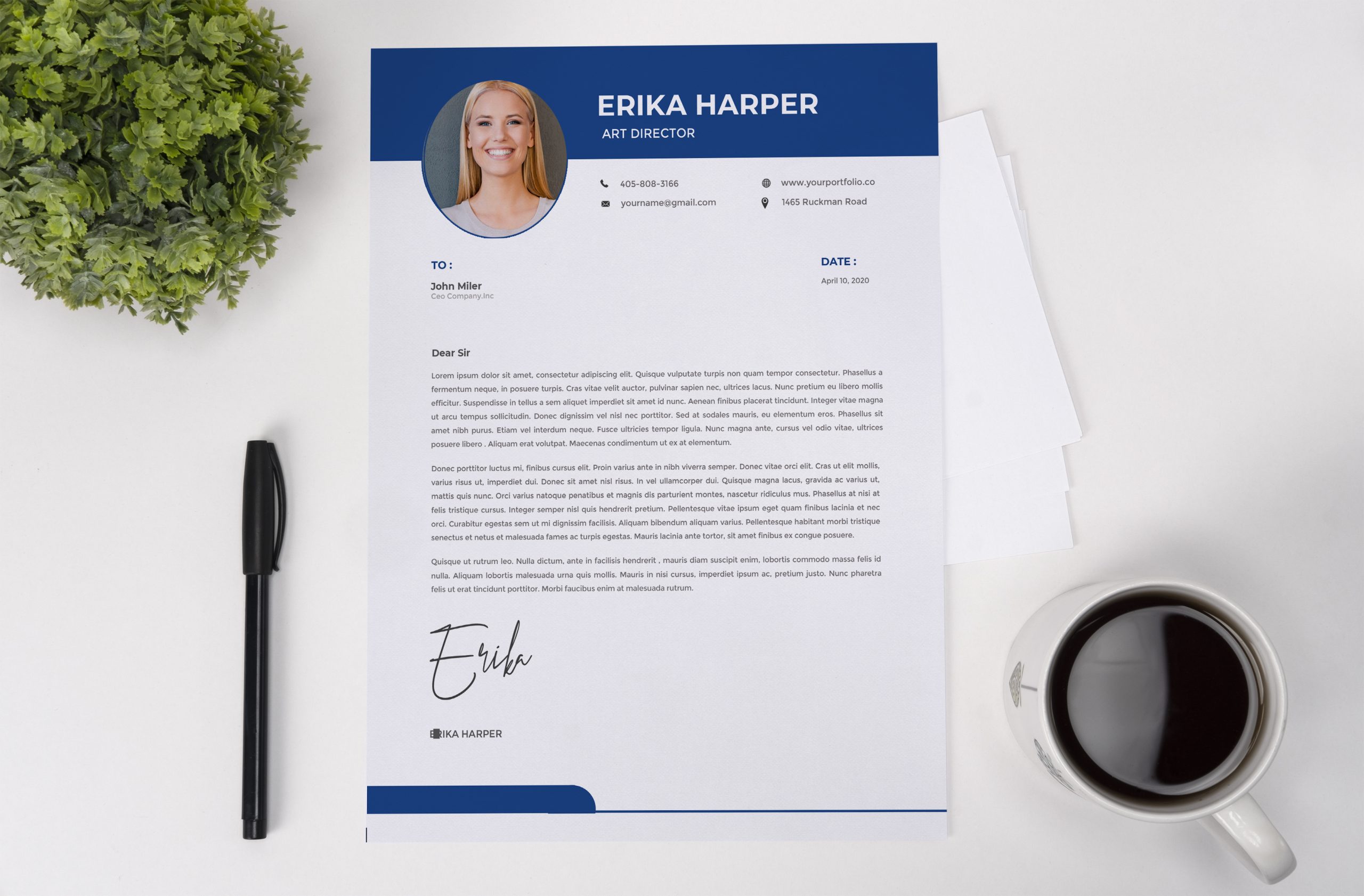 cover letter template creative