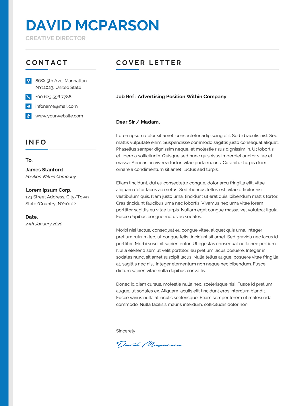 free cover letter template download word