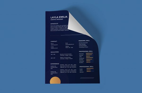 Modern Style Resume Template Word