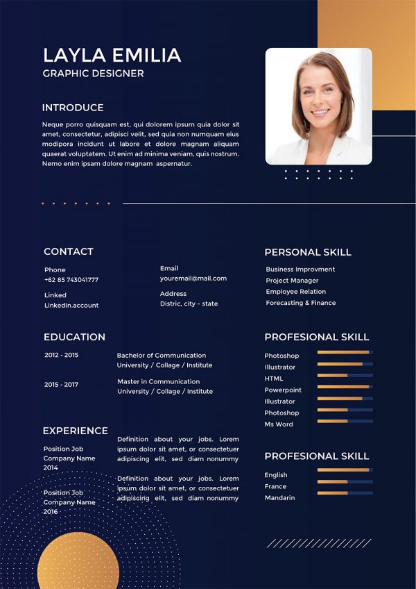 Modern Style Resume Template Word