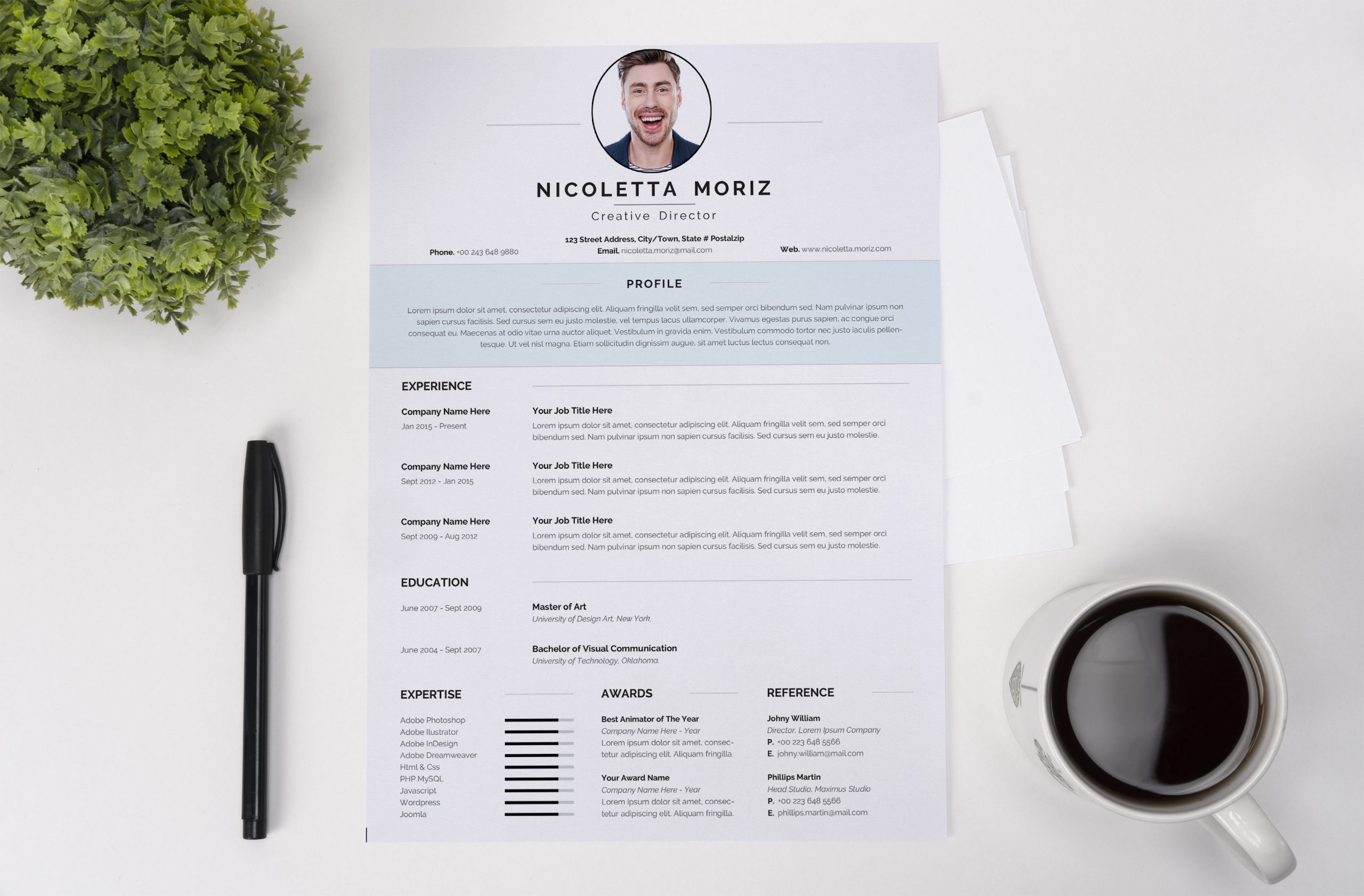 Swiss Style CV Template for 2021 to download Word format (DOC/DOCX)