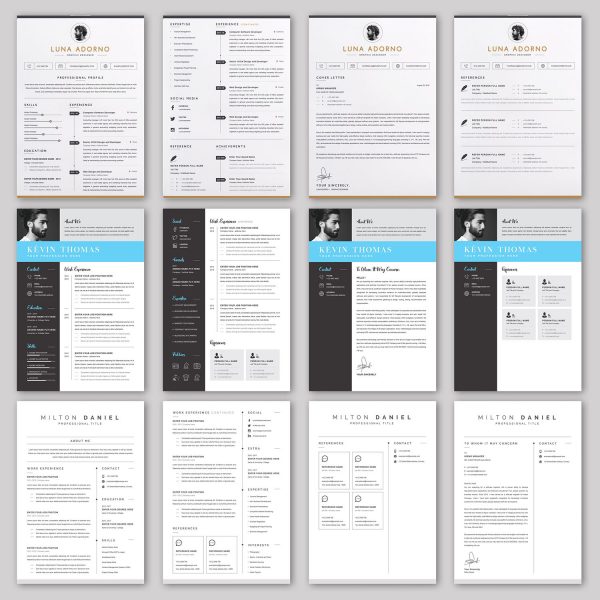 20 RESUME/CV/Cover Letter Template Bundle Microsoft Word Format 6