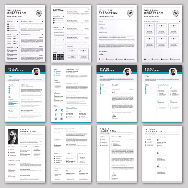 20 RESUME/CV/Cover Letter Template Bundle Microsoft Word Format 4