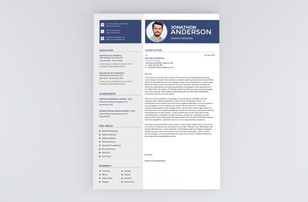 Minimalistic Cover Letter Template